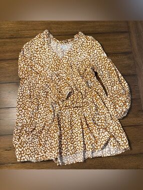 True Craft Rust and White Leopard Print dress